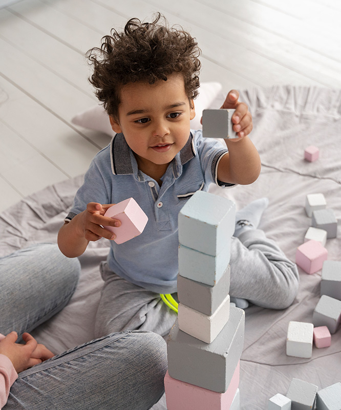 Baby Playing with blocks